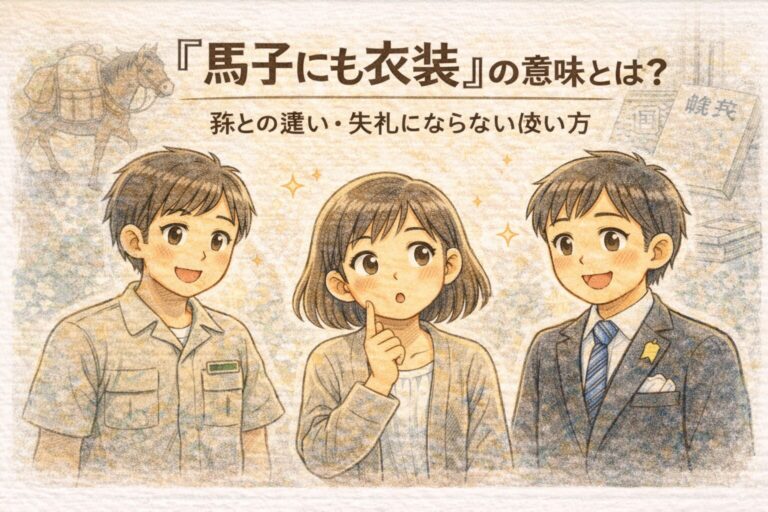 馬子にも衣装の意味・由来｜孫との違いと失礼にならない使い方を解説 | 心に響く瞬間