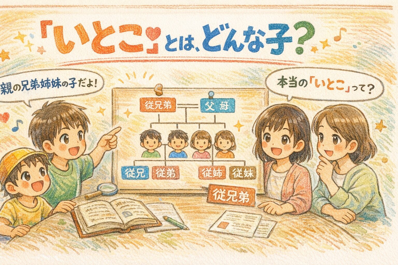 いとこの語源は愛しい子？従兄弟・従姉妹の意味と使い分けを完全解説 | 心に響く瞬間