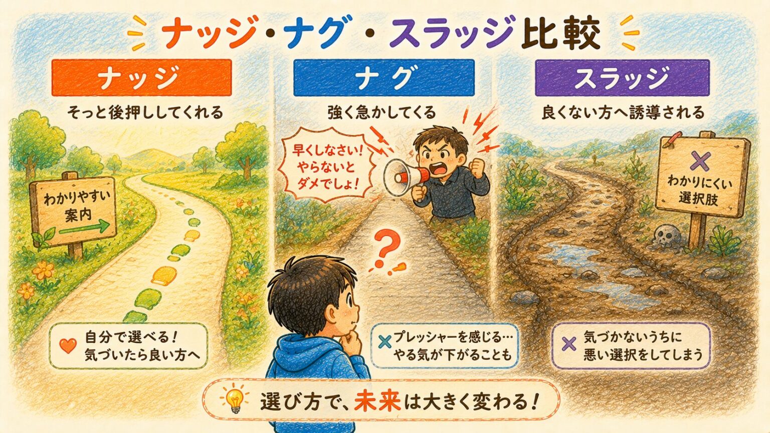 『ナッジ』とは?行動経済学の意味や身近な例をわかりやすく解説 | 心に響く瞬間
